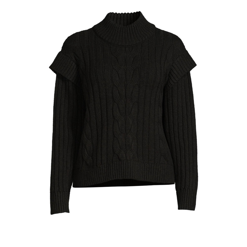Time and Tru Women’s Black Mock Neck Sweater